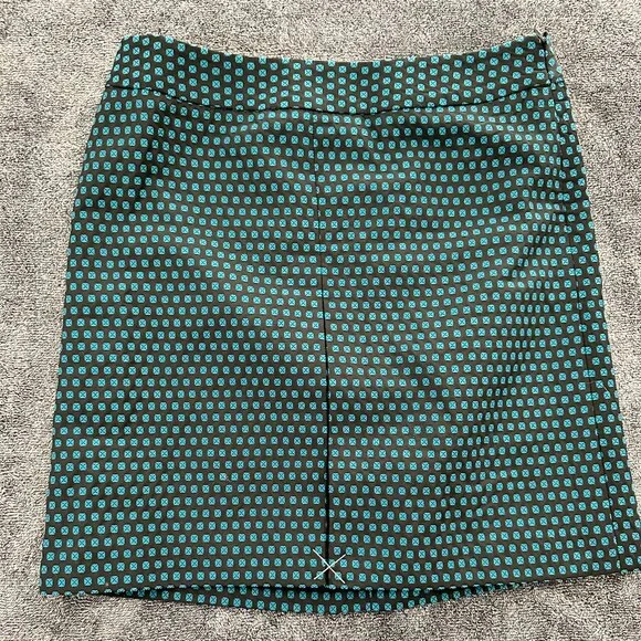 Ann Taylor LOFT - Women's Black/Green Pencil Skirt, Side Zip, Size 6P - Picture 1 of 7